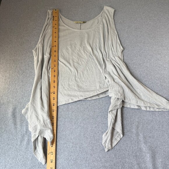 Chalet et Ceci Womens Sleeveless Asymmetric Hem Top Gray Cotton Blend Size Large - Picture 8 of 10